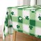 MikiUp St. Patrick's Day Checkered Rectangle Tablecloth - Waterproof and Washable Holiday Green Shamrock Table Cloth Decorative Table Cover for Outdoor, Indoor Party Dining Room, 60 x 84 Inch